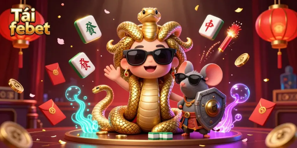Place bets and explore casino fun with Tải febet in a vibrant 3D illustration.