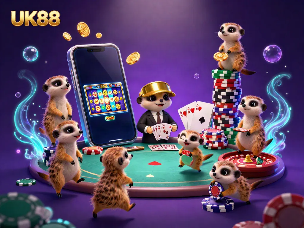 Meerkats manage an exciting UK88 casino scene, with colorful slot games and lively interactions.