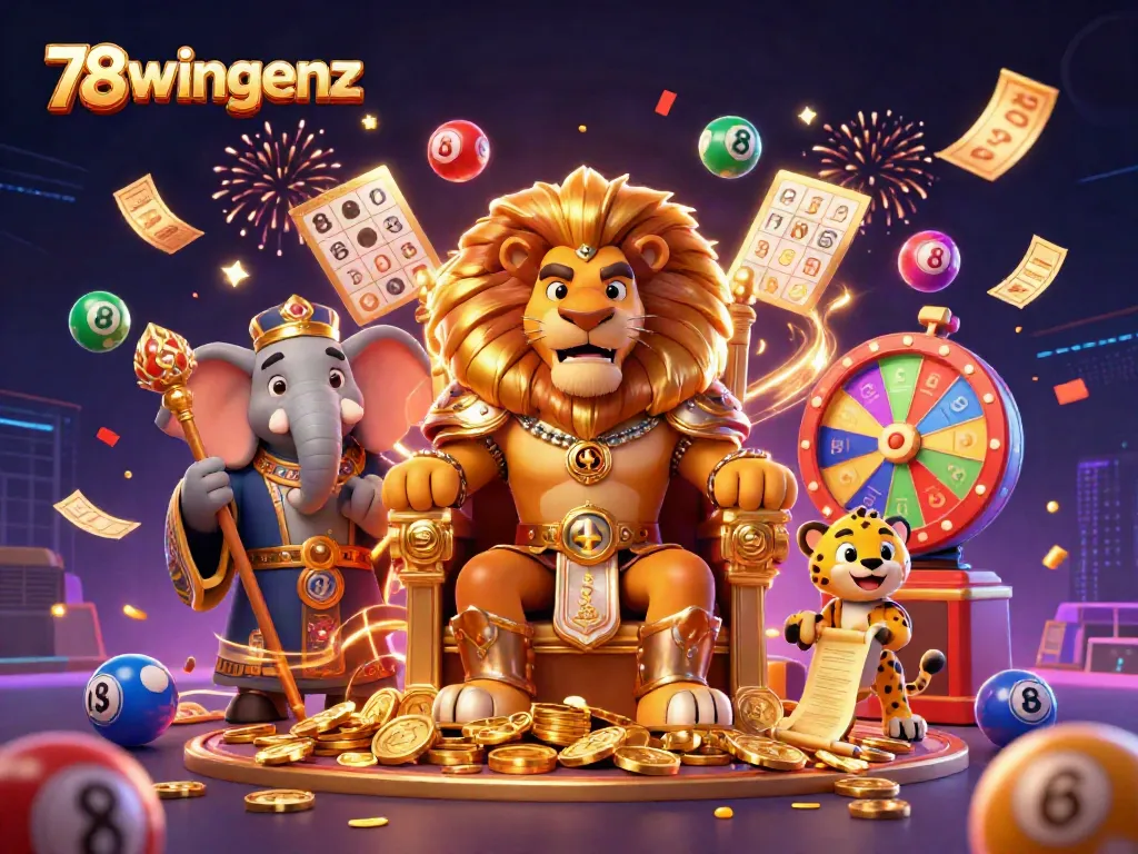 Experience thrilling gameplay with 78wingenz in a dynamic casino scene filled with excitement and vibrant elements.