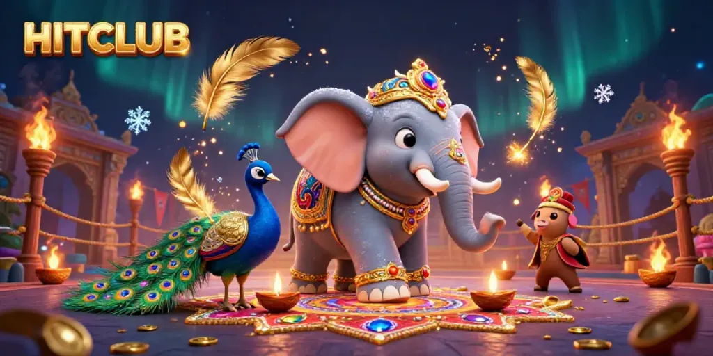 Experience excitement at HITCLUB with unique casino art featuring vibrant characters and dynamic game elements.