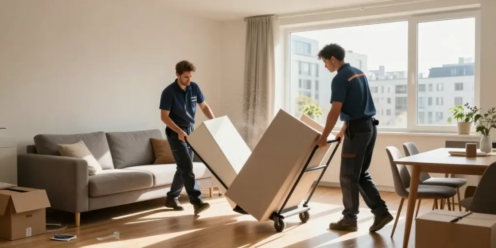 Professionelles Soforträumung Wien: Team bei der Entrümpelung einer Wohnung in Wien
