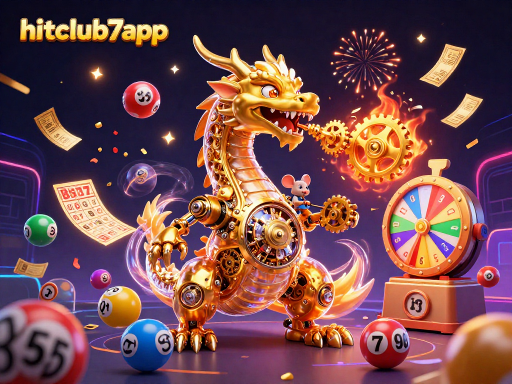 Engage in thrilling action at hitclub7app with vibrant gaming elements and a dynamic dragon illustration.
