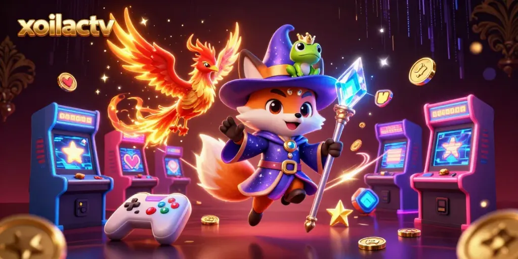 Experience the thrill of xoilactv through fiery phoenix and wizard magic in an engaging casino adventure.