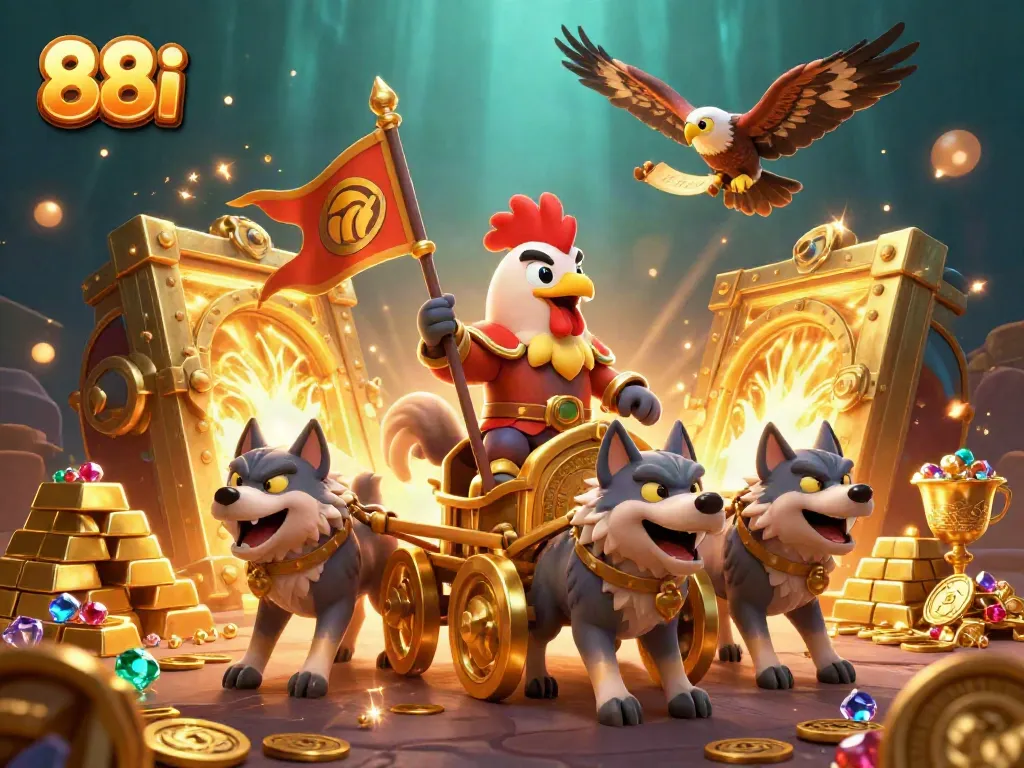 Engage in thrilling games at 88i with a vibrant, dynamic casino scene showcasing adventure and rewards.
