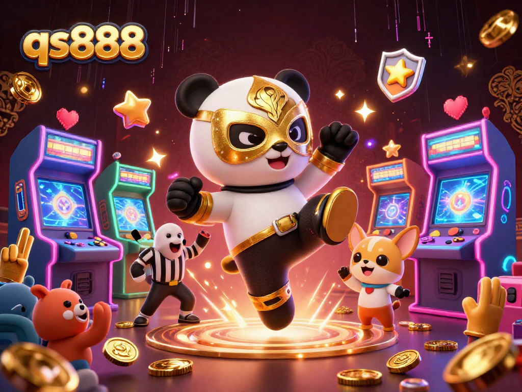Experience the excitement of qs888 with vibrant characters and casino gaming elements in a colorful dynamic scene.