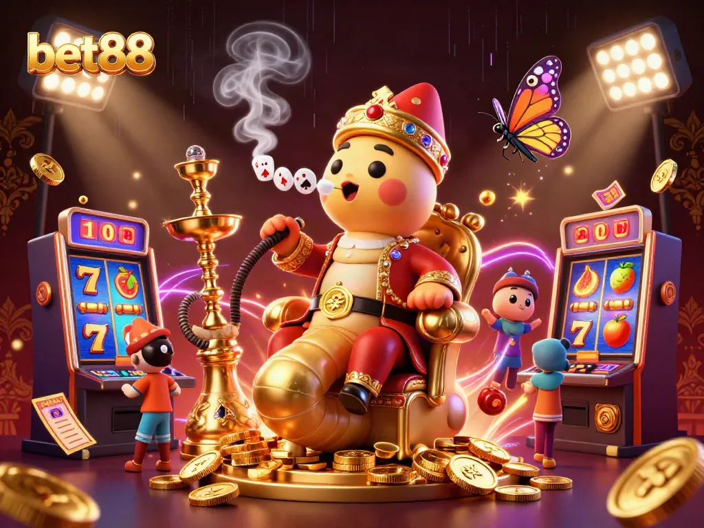 Engage with thrilling slots adventures at bet88, featuring vivid casino scenes and dynamic game elements.