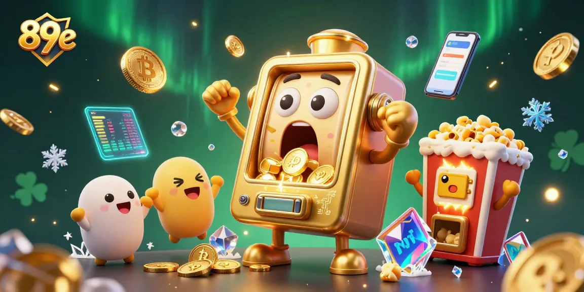 87e slot machine jackpot scene with crypto coins, showcasing dynamic gaming excitement.