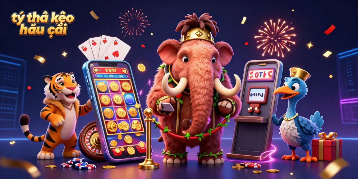 Dynamic scene of tỷ lệ kèo nhà cái with a bouncer, VIP guest, and dodo doorman in a colorful casino