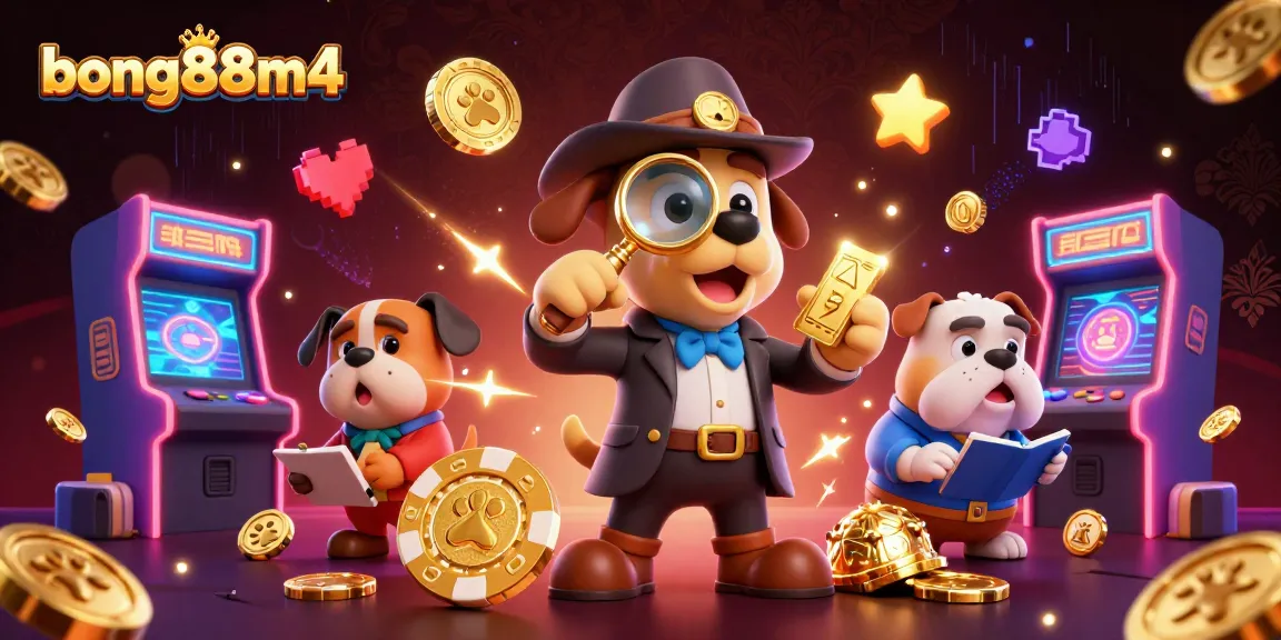 Join the adventure with bong88m4 as you uncover gold poker chips and clues in a vibrant 3D casino scene.