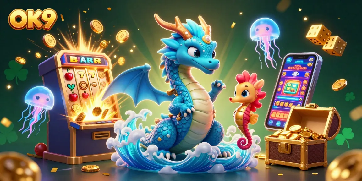 Experience thrilling wins at OK9 with vibrant 3D casino games and radiant ocean elements.