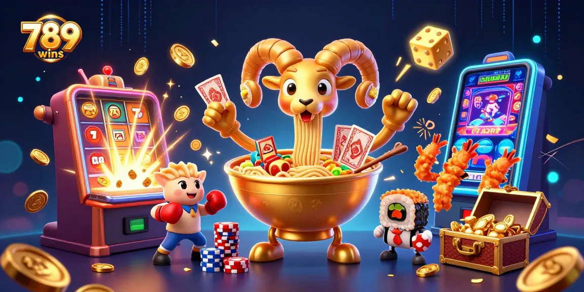 Experience high-stakes fun at 789wins with a vibrant scene of 3D casino characters winning jackpots!
