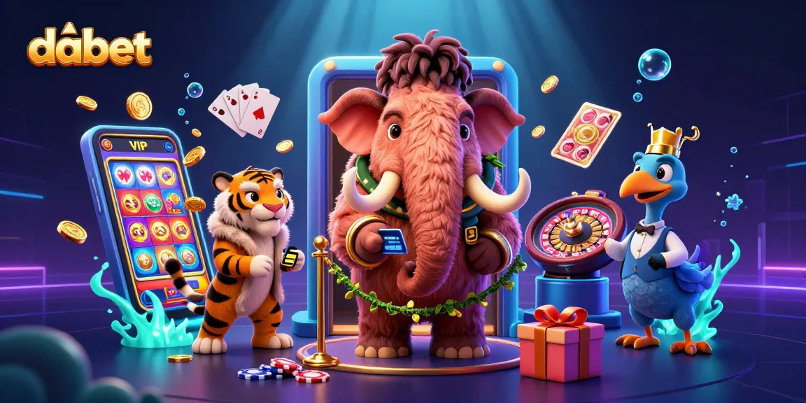 Experience thrilling gaming adventures with dabet's vibrant 3D casino scene featuring dynamic characters and engaging elements.
