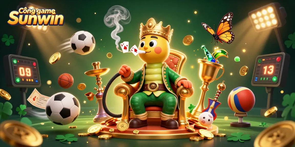 Experience the thrill of Cổng game Sunwin with vibrant 3D illustrations highlighting exciting betting activities.