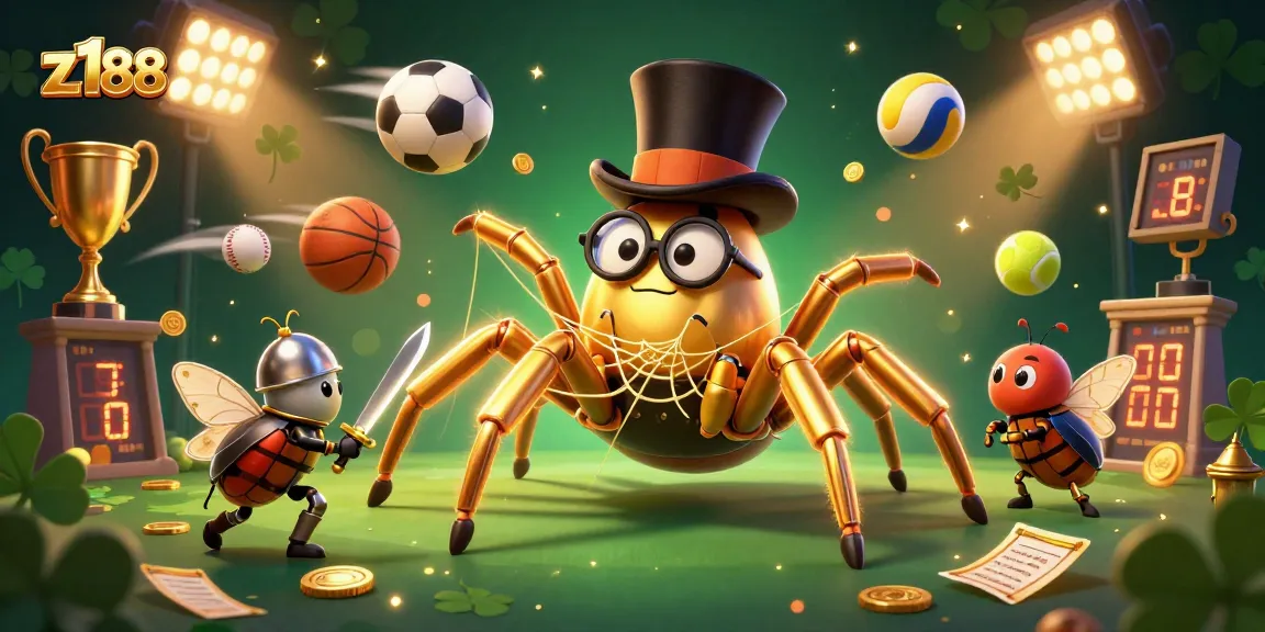 Experience z188's thrilling sports action with a vibrant 3D casino illustration showcasing exciting betting elements.