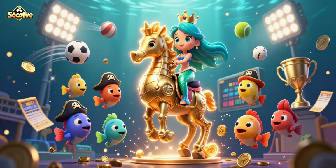 Socolive allows players to dive into sports betting action with vibrant illustrations of dynamic gaming elements.