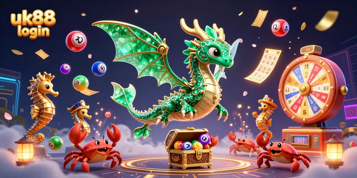 Experience thrilling fun with uk88 login in this vibrant 3D lottery scene full of excitement!