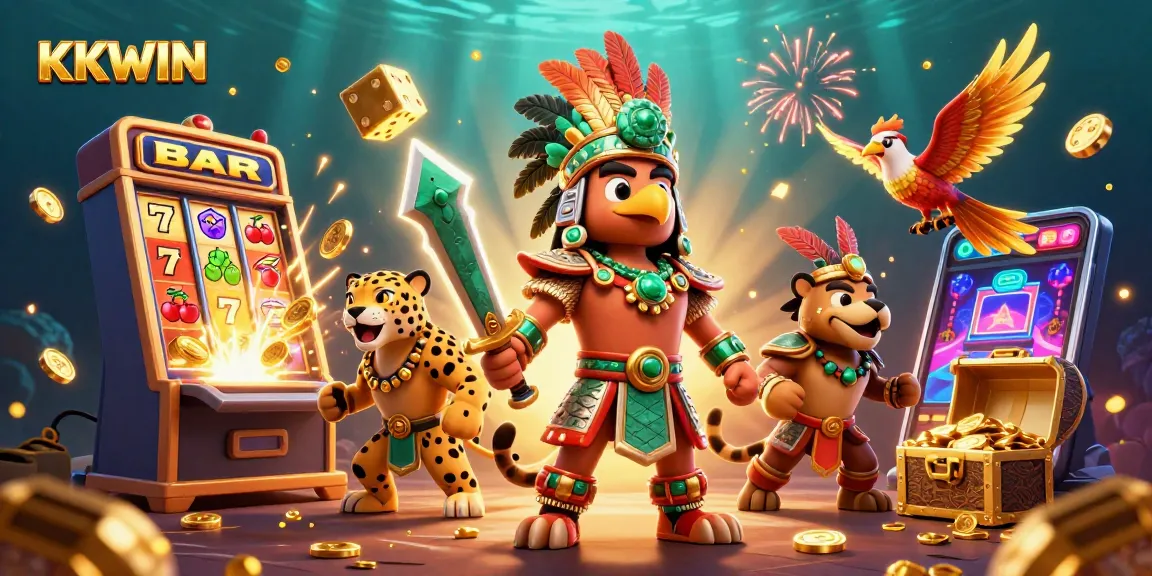 Engage in thrilling wins with KKWIN's vibrant slot games featuring dynamic characters and jackpot explosions.
