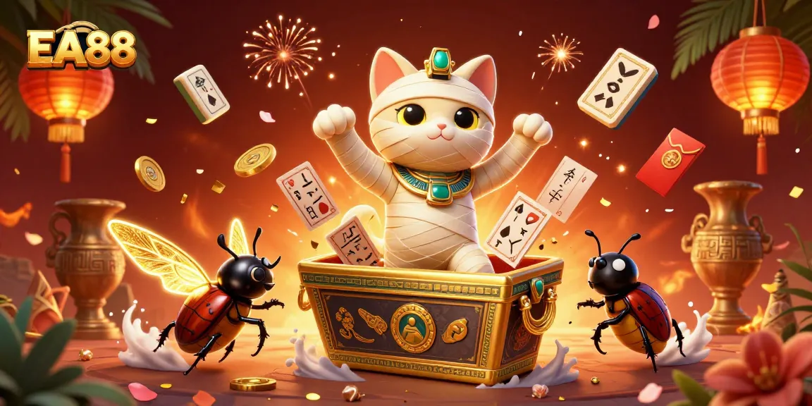 Experience the thrill of EA 88 with vibrant gaming elements in a captivating casino scene.