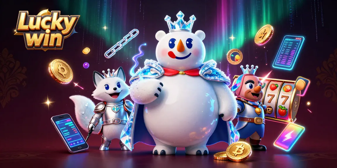 Experience a Lucky win with immersive slot gaming elements in this stunning digital illustration.