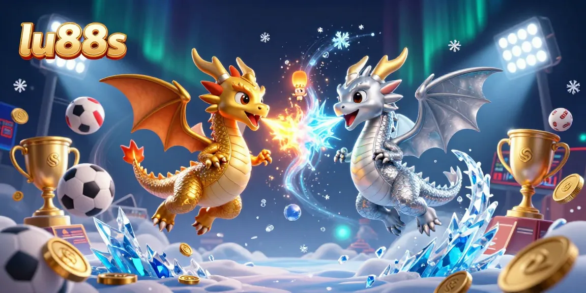 Engage in thrilling gaming with lu88s as dynamic dragons soar through a vibrant casino world.