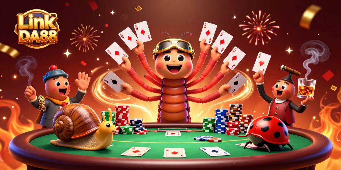 Experience the thrill of Link DA88 with a vibrant 3D casino scene packed with action!