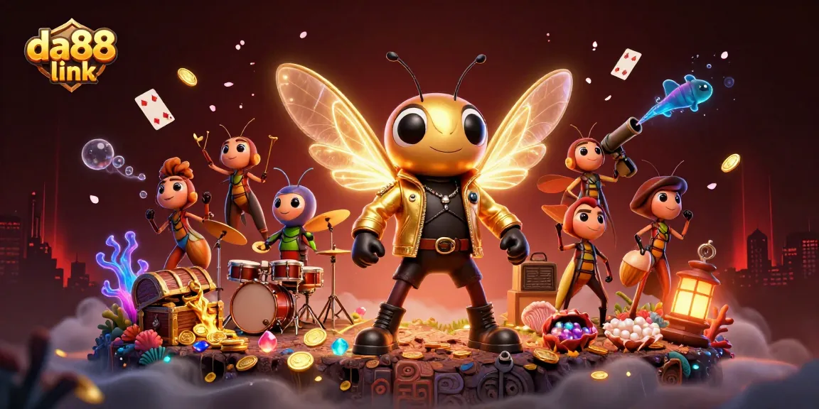 Experience the thrill of da88 link with vibrant casino-themed elements and electrifying 3D characters.