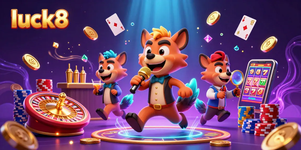 Experience thrilling moments at luck8 as hyenas bring laughter in a vibrant casino scene.