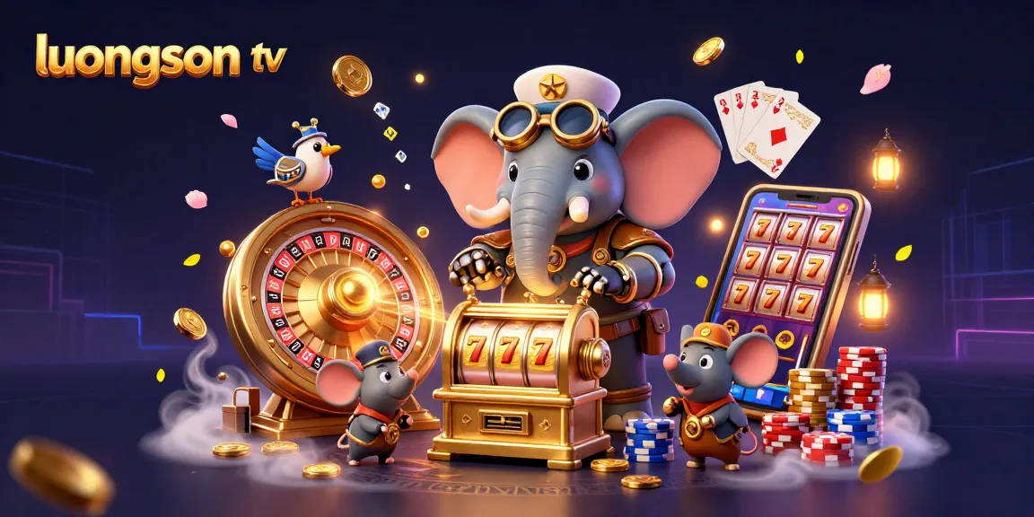 Spin the reels of luongson tv's golden slot machines with vibrant gems and coins!